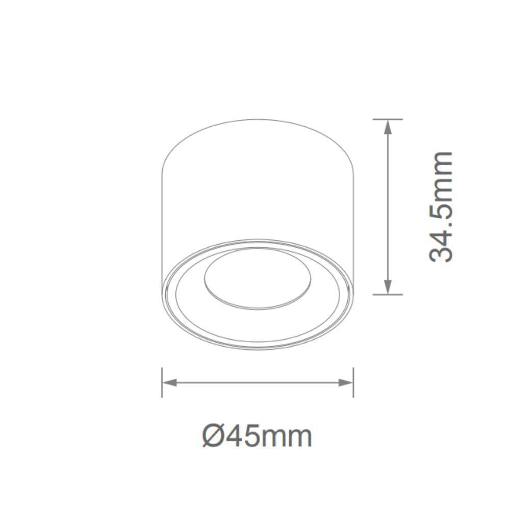 CoLab MUSE LED Downlight - IP20, Surface Mounted, Round, 45/65mm-Onelight Australia-Ozlighting.com.au