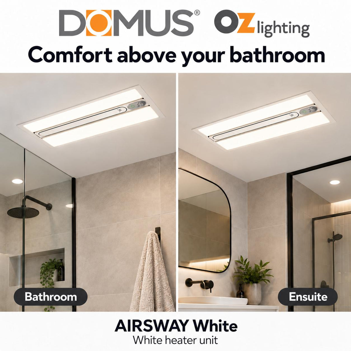 Domus AIRSWAY 6-In-1 Premium PTC Bathroom Heater-Domus Lighting-Ozlighting.com.au
