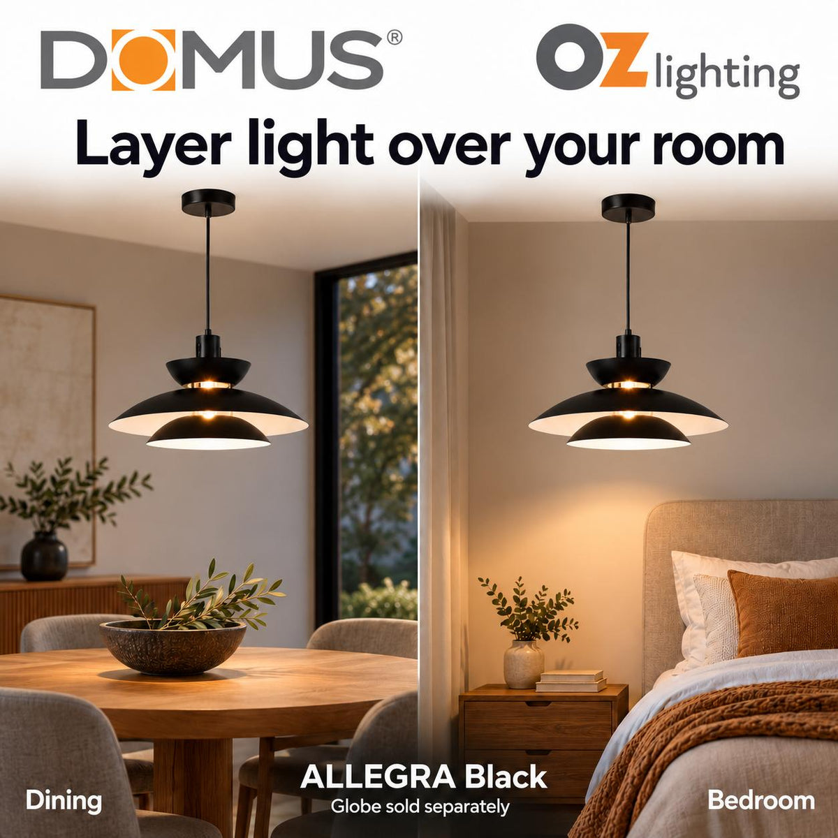 Domus ALLEGRA-PDT Pendant - 1 Light-Domus Lighting-Ozlighting.com.au