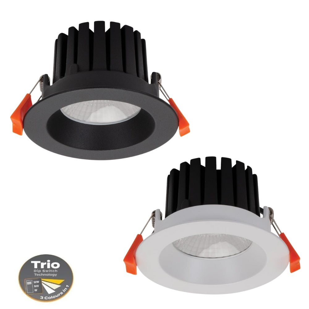 Domus AQUA-13-TRIO LED Downlight - 13W, Tri-Colour, Dimmable, IP65, Deep Face-Domus Lighting-Ozlighting.com.au