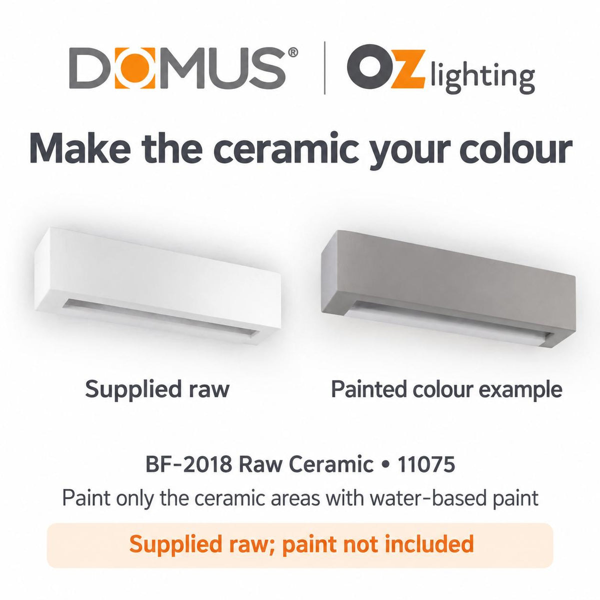 Domus BF-2018 Wall Light - Ceramic, Raw-Domus Lighting-Ozlighting.com.au