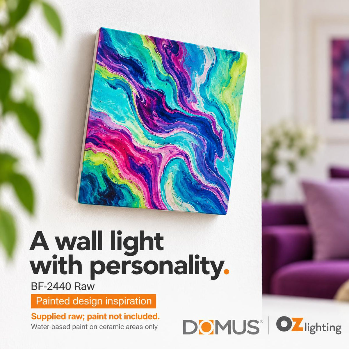 Domus BF-2440 Wall Light - Ceramic, Raw-Domus Lighting-Ozlighting.com.au