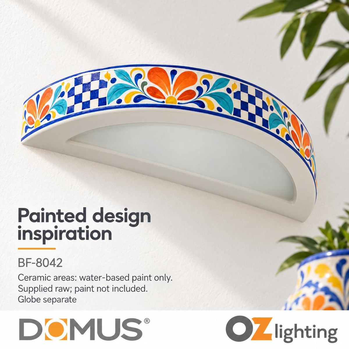 Domus BF-8042 Wall Light - Ceramic, Raw-Domus Lighting-Ozlighting.com.au