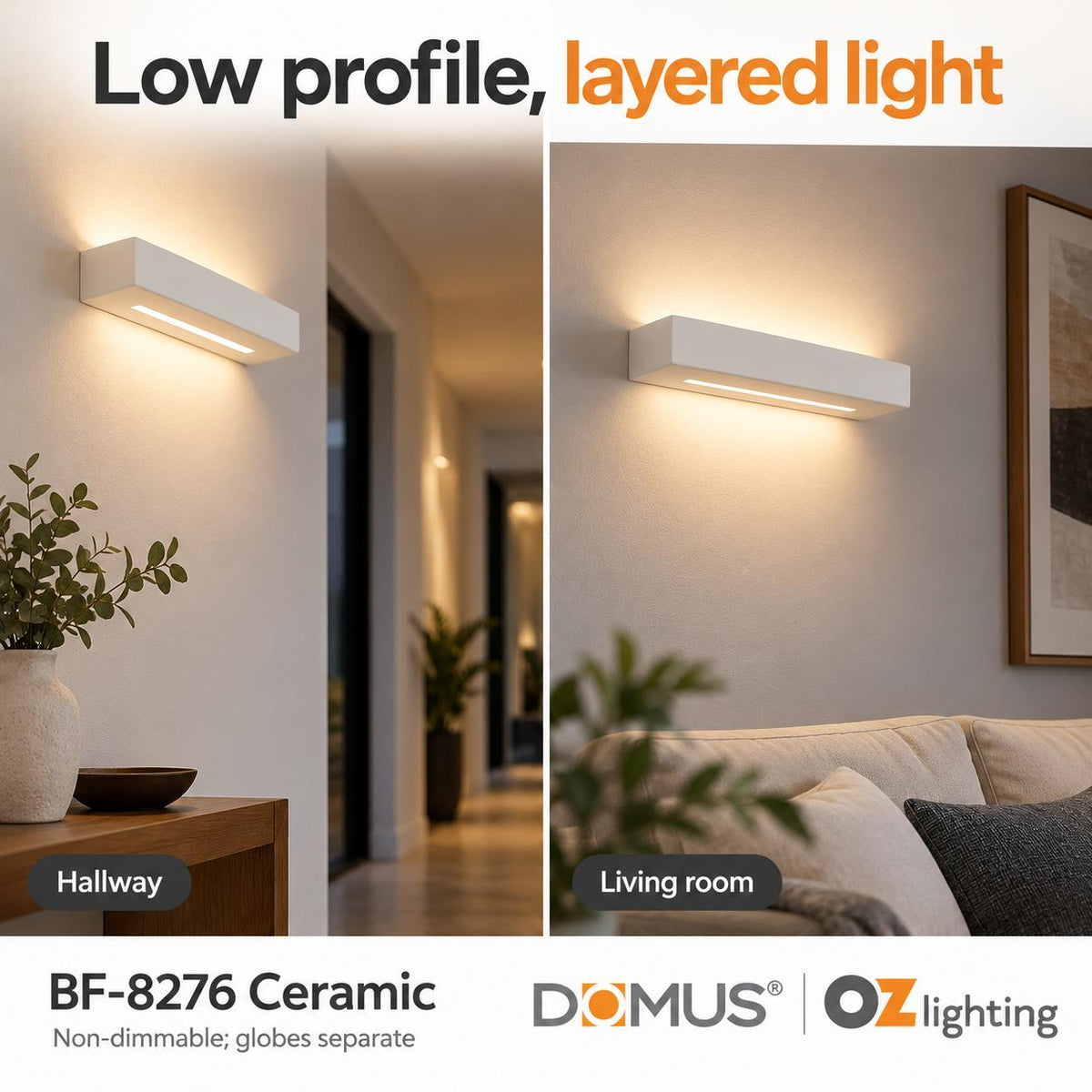 Domus BF-8276 Wall Light - Ceramic, Raw-Domus Lighting-Ozlighting.com.au