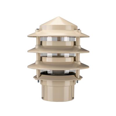 Domus BL-100 Bollard Head - Three Tier Garden Light Powder Coated Finish-Domus Lighting-Ozlighting.com.au