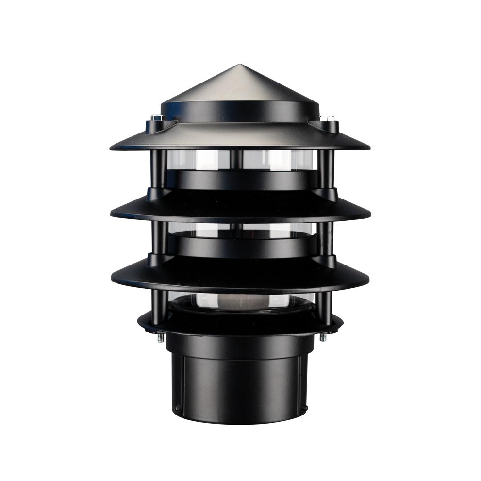 Domus BL-100 - Three Tier Bollard Head Garden Light Powder Coated Finish-Domus Lighting-Ozlighting.com.au