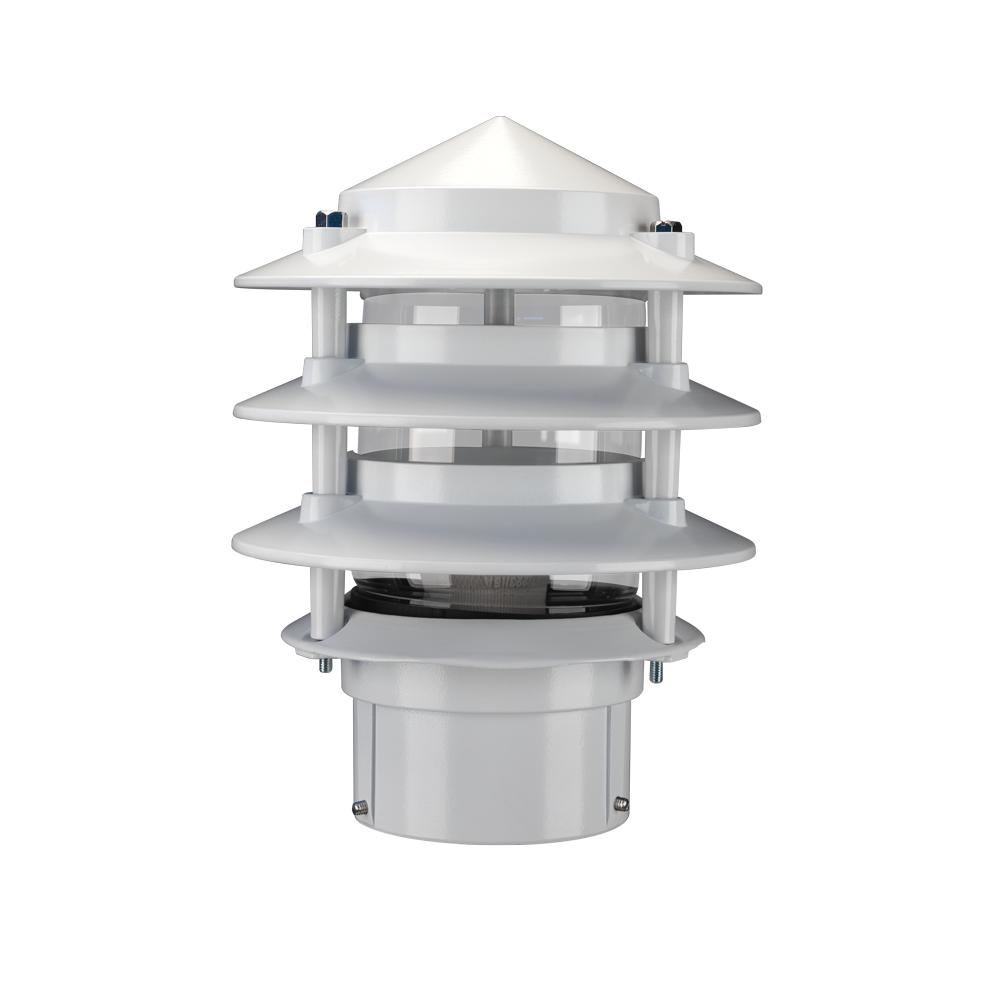 Domus BL-100 - Three Tier Bollard Head Garden Light Powder Coated Finish-Domus Lighting-Ozlighting.com.au