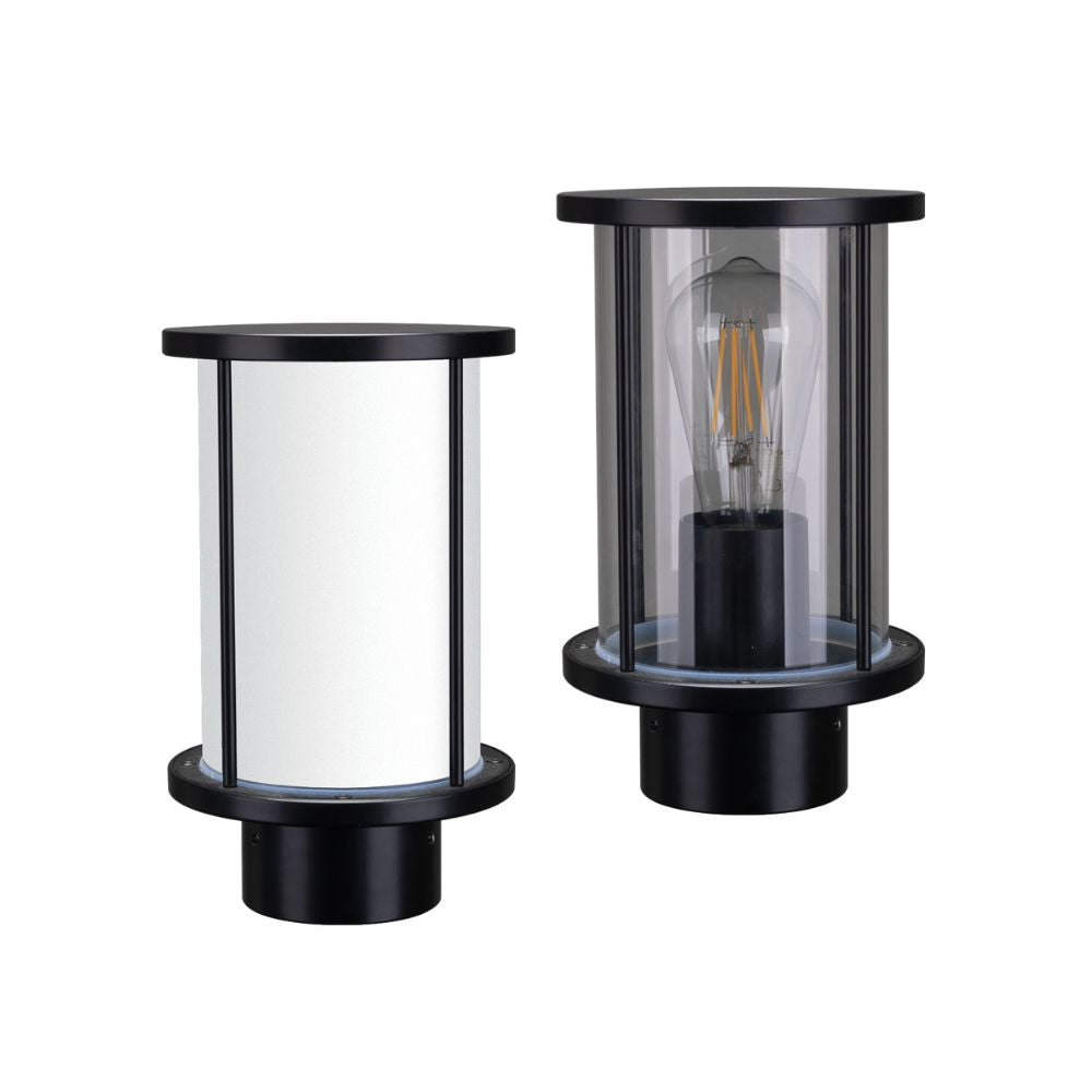 Domus BL-400 Bollard Head - Cylindrical, Black-Domus Lighting-Ozlighting.com.au