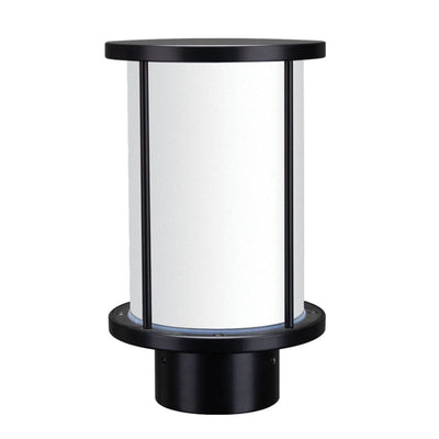 Domus BL-400 - Cylindrical Bollard Head Garden Light Black - Clear/Frost-Domus Lighting-Ozlighting.com.au