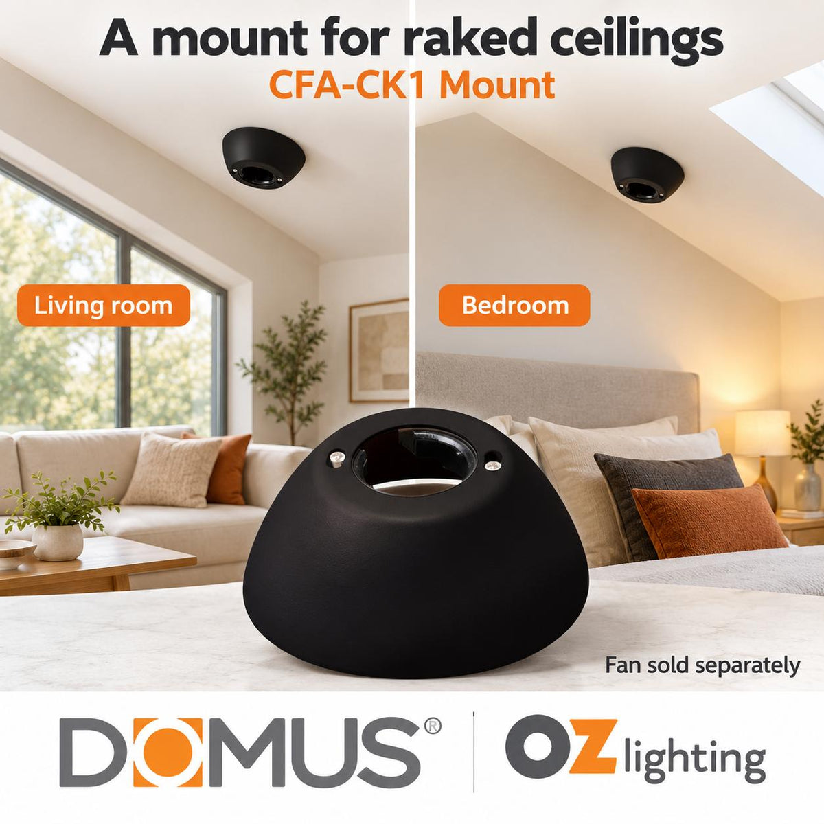 Domus CFA-CK1 Universal 38° Ceiling Mount - Kit for Domus Ceiling Fans-Domus Lighting-Ozlighting.com.au