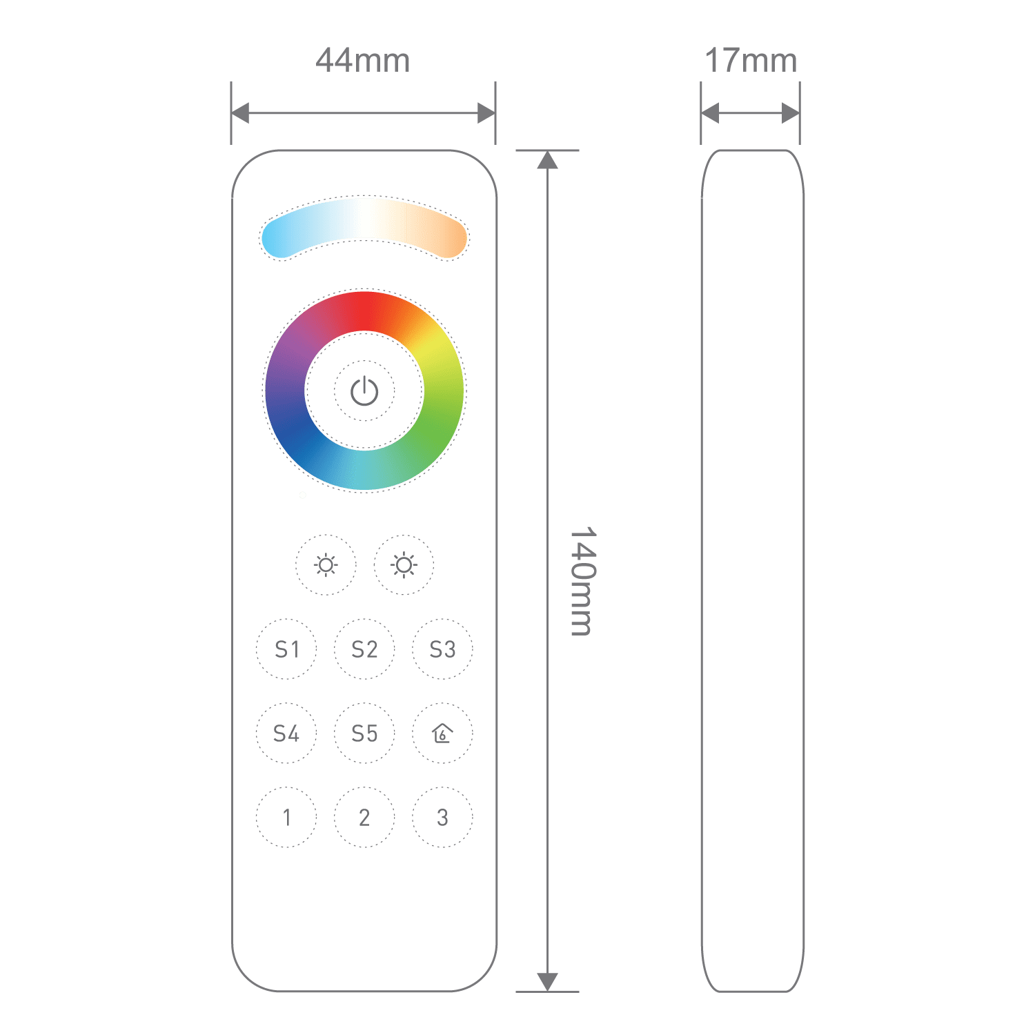 Domus CHAM-REM-5C - RF + Bluetooth RGB+TW Remote Control-Domus Lighting-Ozlighting.com.au