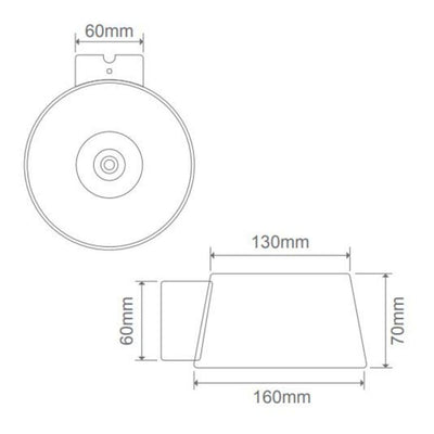 Domus CUP - 10W LED Modern Exterior Wall Bracket Light IP54-Domus Lighting-Ozlighting.com.au