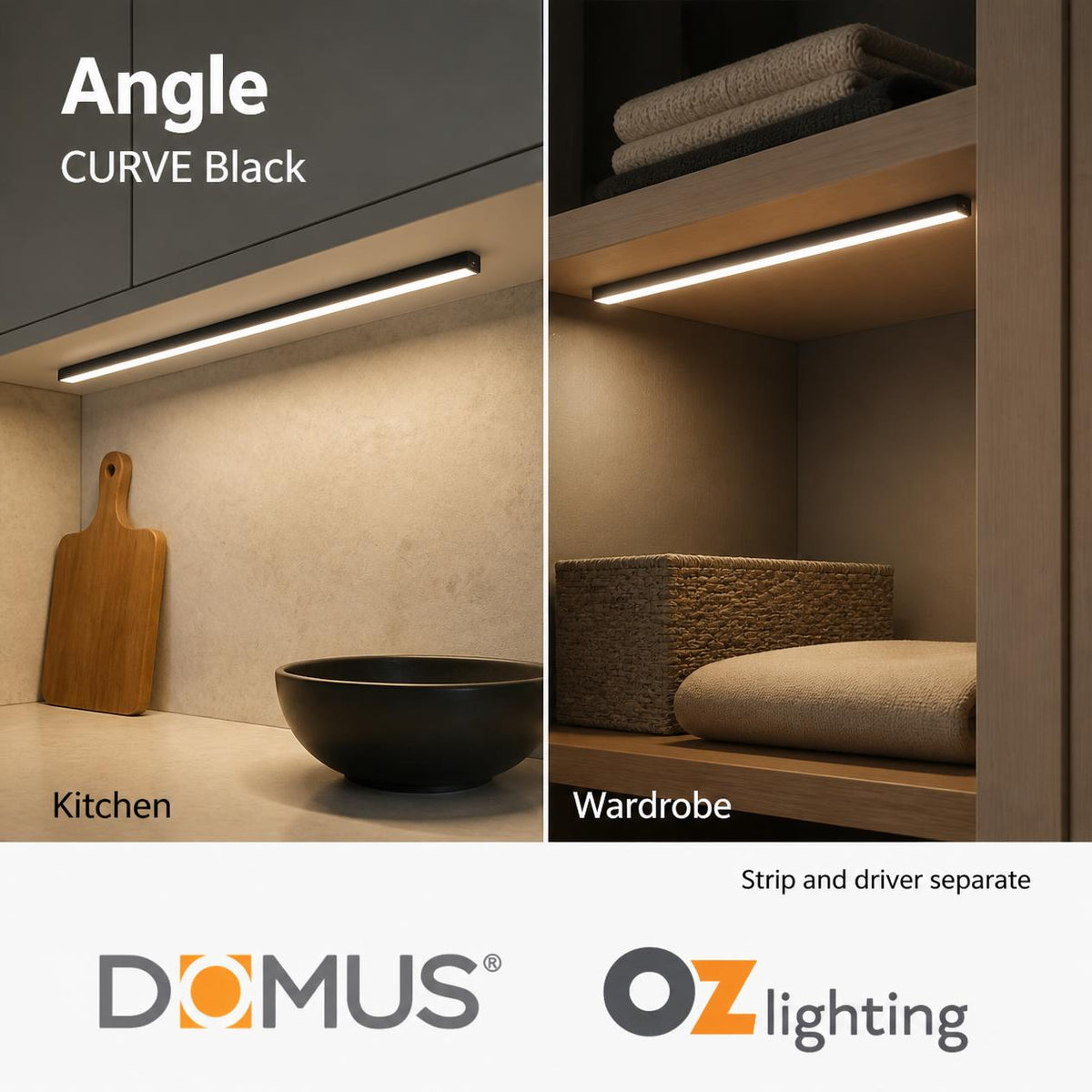 Domus CURVE Aluminium LED Mounting Profile - with Diffuser, Round, Surface Mounted-Domus Lighting-Ozlighting.com.au