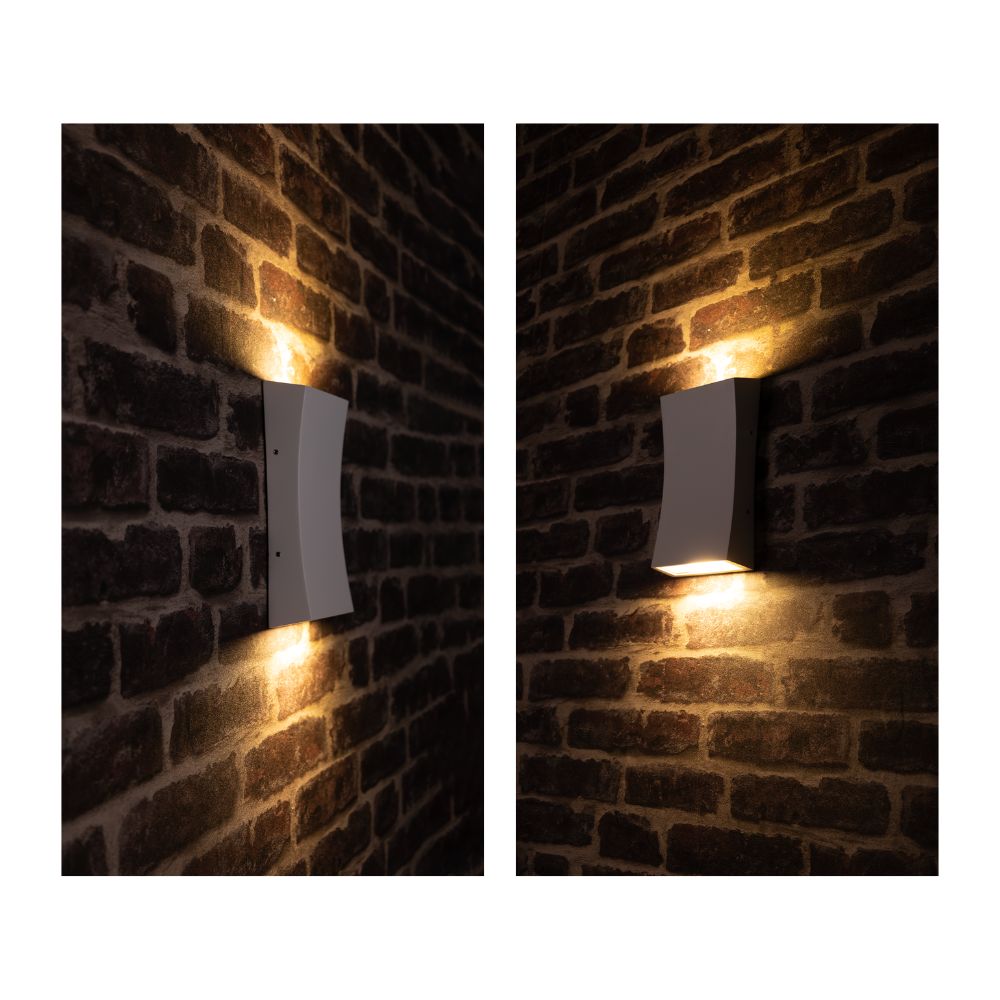 Domus DENT-2-WB LED Up/Down Wall Light - 2X6W, Tri-Colour, IP54-Domus Lighting-Ozlighting.com.au