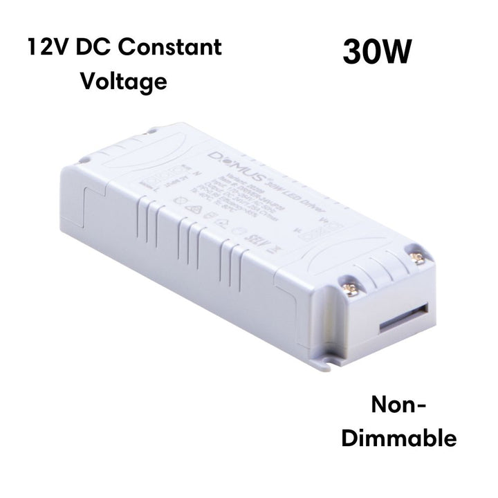 Domus DRIVER-12V-IP20 - 20W/30W/60W/100W 12V DC Constant Voltage Non-Dimmable Indoor LED Driver-Domus Lighting-Ozlighting.com.au