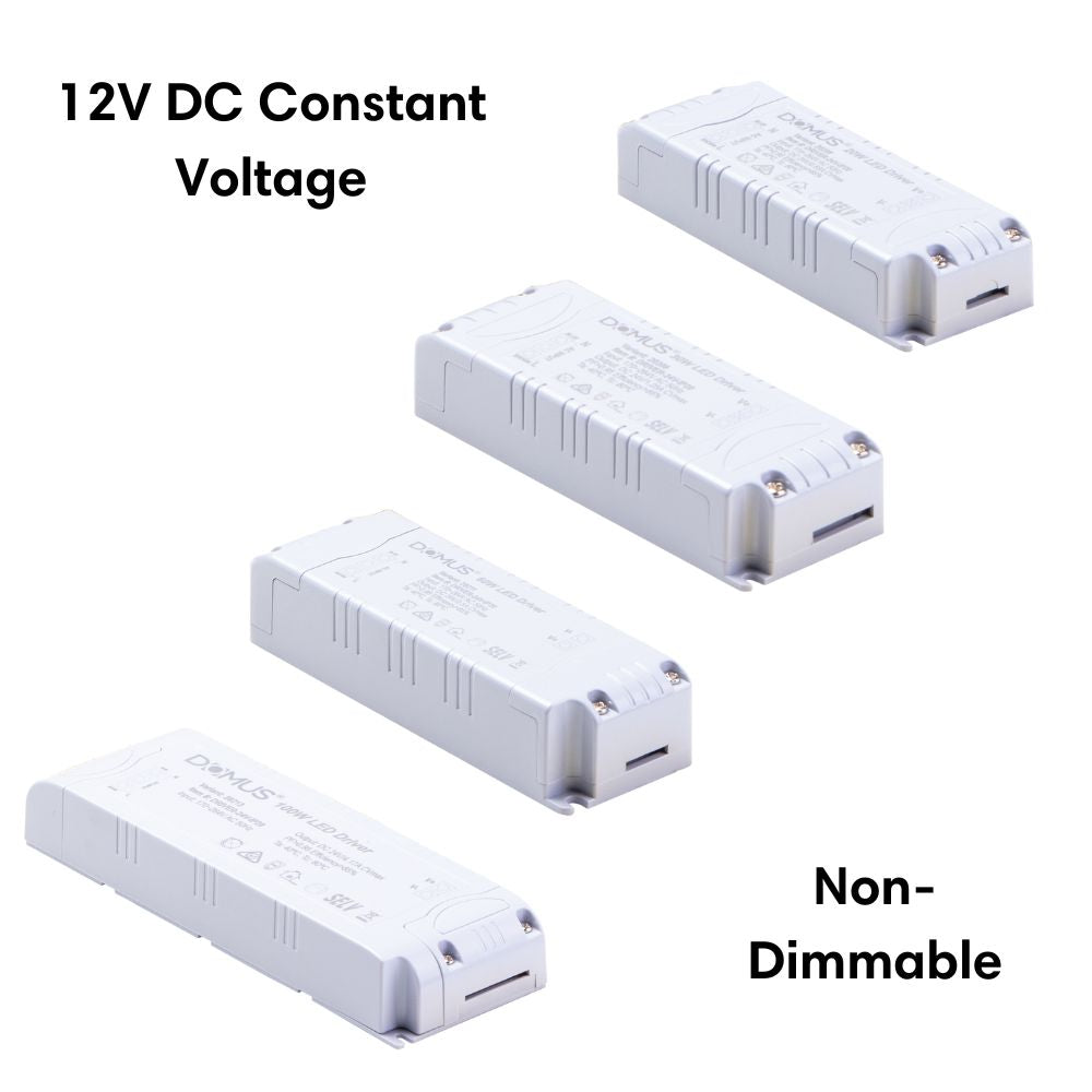 Domus DRIVER-12V-IP20 LED Driver - 20W/30W/60W/100W 12V DC Constant Voltage Non-Dimmable Indoor-Domus Lighting-Ozlighting.com.au