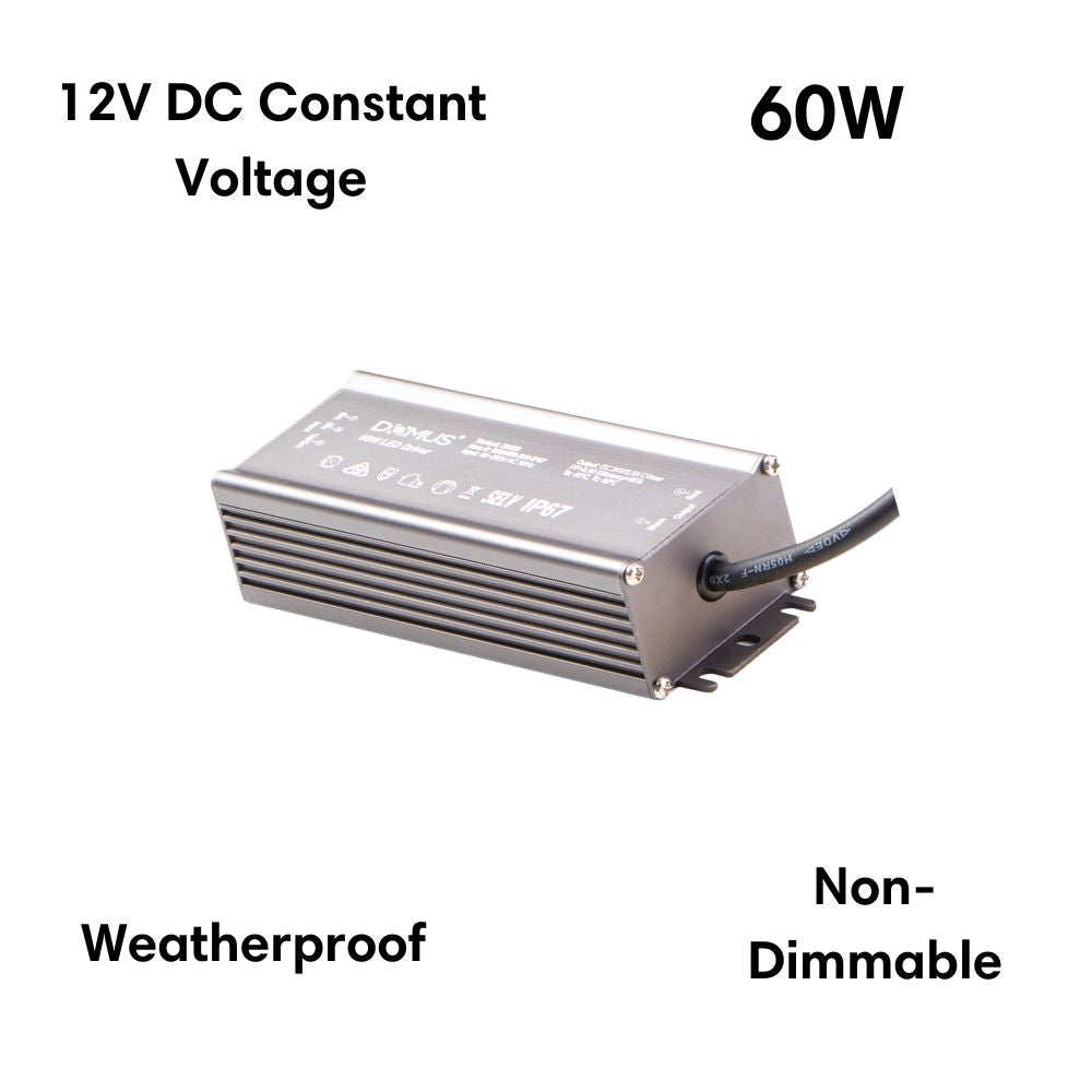 Domus DRIVER-12V-IP67 - 20W to 500W 12V DC Constant Voltage Non-Dimmable Outdoor LED Driver-Domus Lighting-Ozlighting.com.au