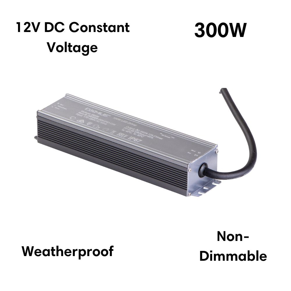 Domus DRIVER-12V-IP67 - 20W to 500W 12V DC Constant Voltage Non-Dimmable Outdoor LED Driver-Domus Lighting-Ozlighting.com.au