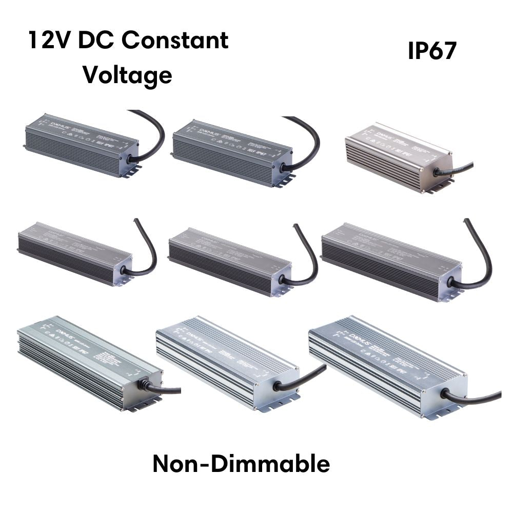 Domus DRIVER-12V-IP67 - 20W to 500W 12V DC Constant Voltage Non-Dimmable Outdoor LED Driver-Domus Lighting-Ozlighting.com.au