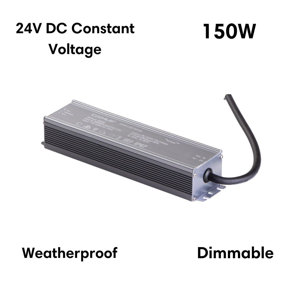 Domus DRIVER-12V-IP67-DIM - 30W/60W/100W/150W/200W 12V DC Constant Voltage Dimmable Outdoor LED Driver-Domus Lighting-Ozlighting.com.au