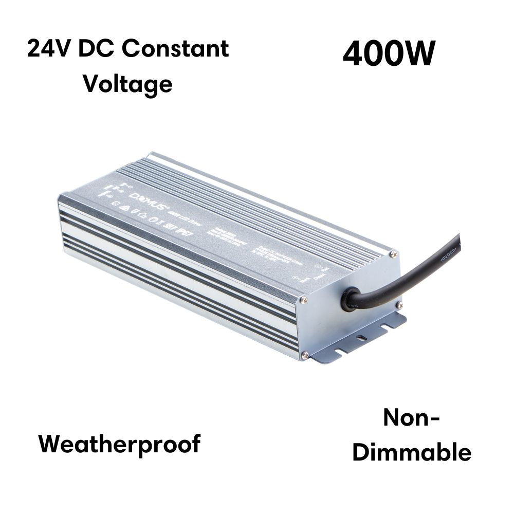 Domus DRIVER-24V-IP67 - 20W to 500W 24V DC Constant Voltage Non-Dimmable Outdoor LED Driver-Domus Lighting-Ozlighting.com.au