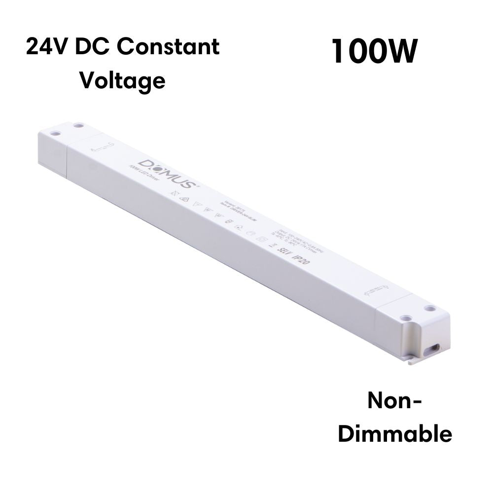 Domus DRIVER-24V-SLIM - 30W/60W/100W/150W 24V DC Constant Voltage Non-Dimmable Slim Linear Indoor LED Driver-Domus Lighting-Ozlighting.com.au