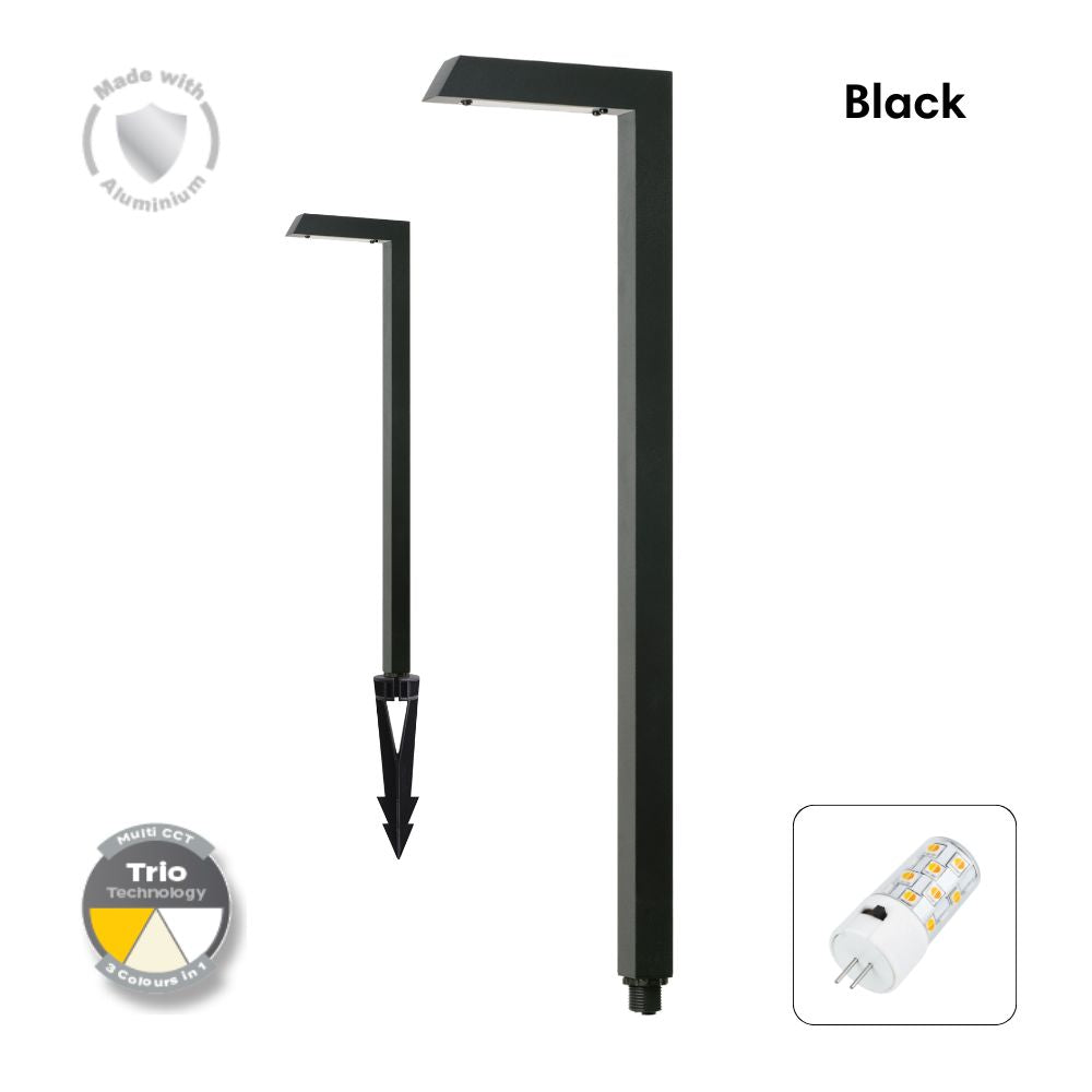 Domus DUSK-STICK 4W 12V DC LED Tri-Colour G4 Replaceable Outdoor Stick Post - Spike Path Light IP54 - DRIVER REQUIRED-Domus Lighting-Ozlighting.com.au