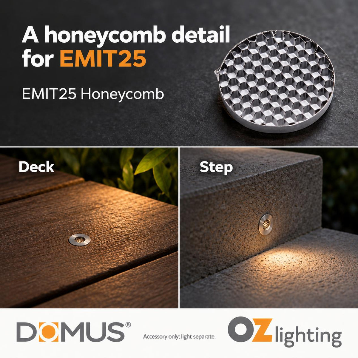 Domus EMIT-25-ACC Diffuser - & Lens Accessories to suit Domus EMIT-25 Series-Domus Lighting-Ozlighting.com.au