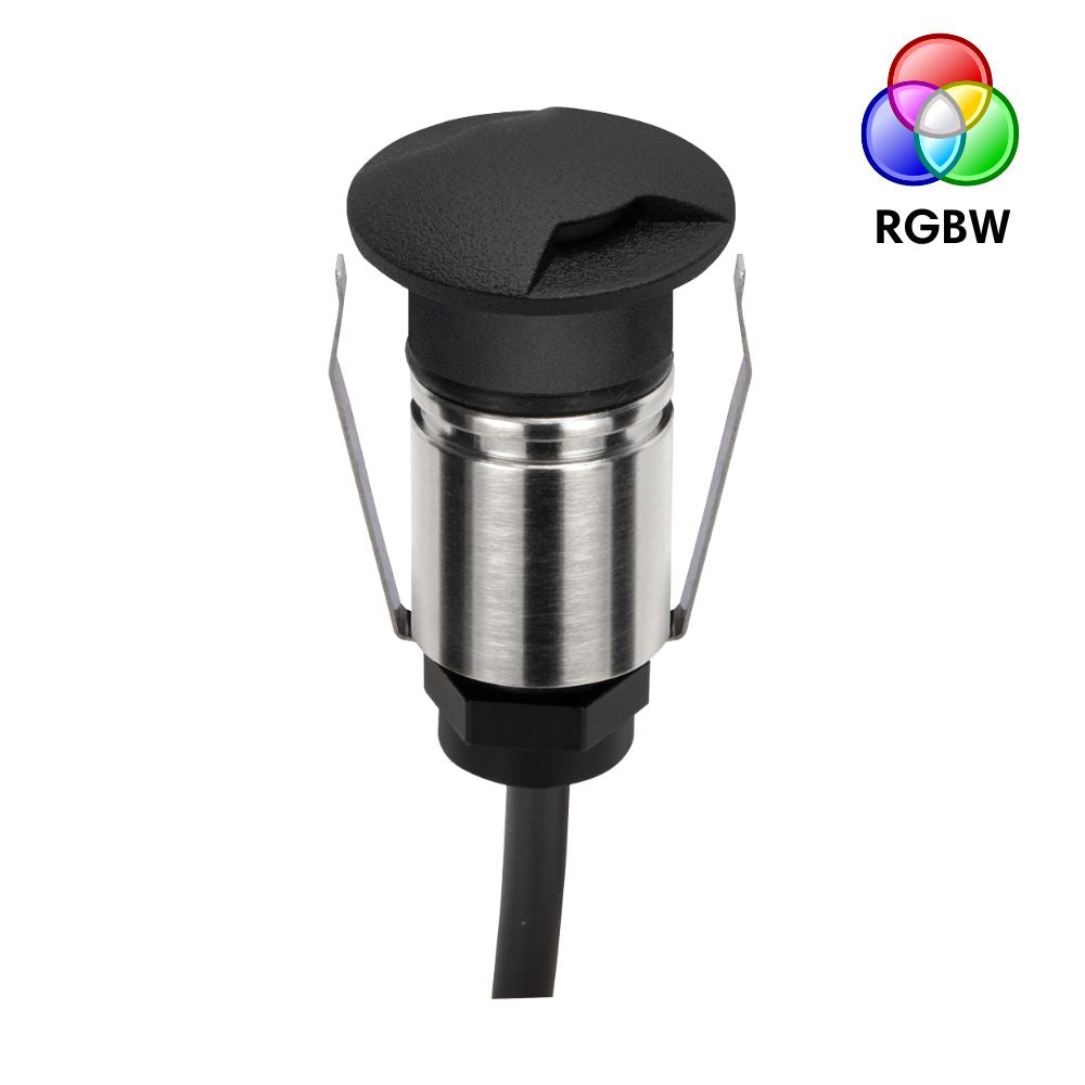 Domus EMIT-25-RGBW-BLK LED Inground Light - 1W, 24V DC, RGBW, IP67, Recessed, 25mm, Black - DRIVER REQUIRED-Domus Lighting-Ozlighting.com.au