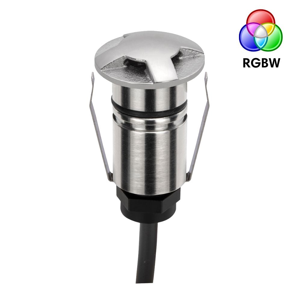 Domus EMIT-25-RGBW-STS LED Inground Light - 1W, 24V DC, 25mm, RGBW, IP67, Recessed, Stainless Steel - DRIVER REQUIRED-Domus Lighting-Ozlighting.com.au