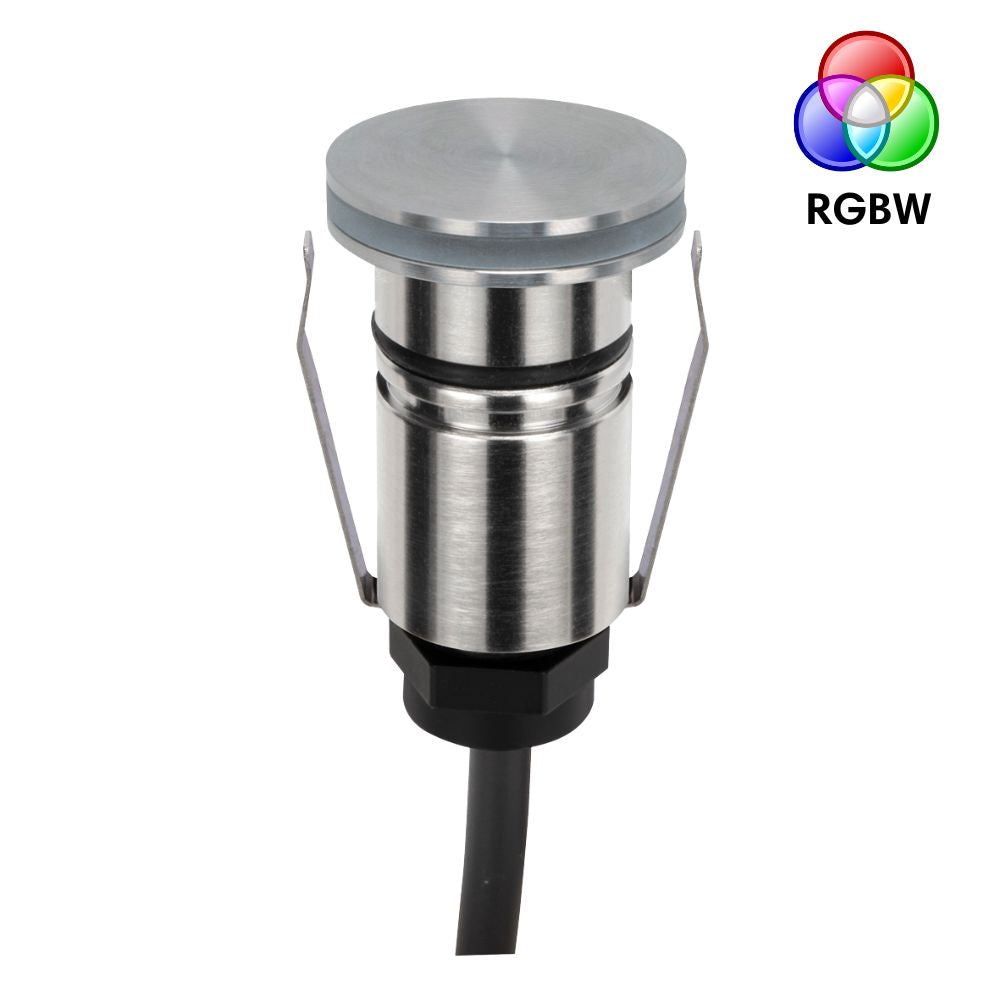 Domus EMIT-25-RGBW-STS LED Inground Light - 1W, 24V DC, 25mm, RGBW, IP67, Recessed, Stainless Steel - DRIVER REQUIRED-Domus Lighting-Ozlighting.com.au