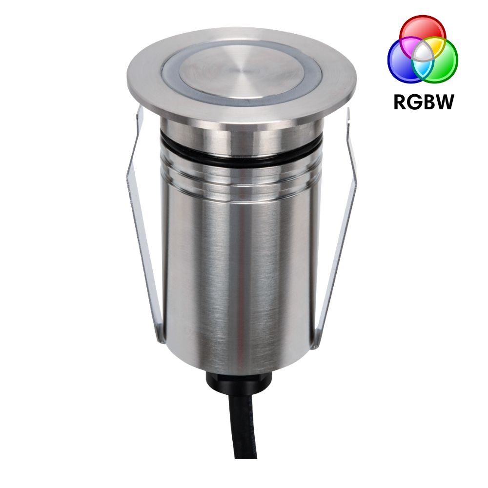 Domus EMIT-55-RGBW-STS LED Inground Light - 2.5W, 24V DC, 55mm, RGBW, IP67, Recessed, Stainless Steel - DRIVER REQUIRED-Domus Lighting-Ozlighting.com.au