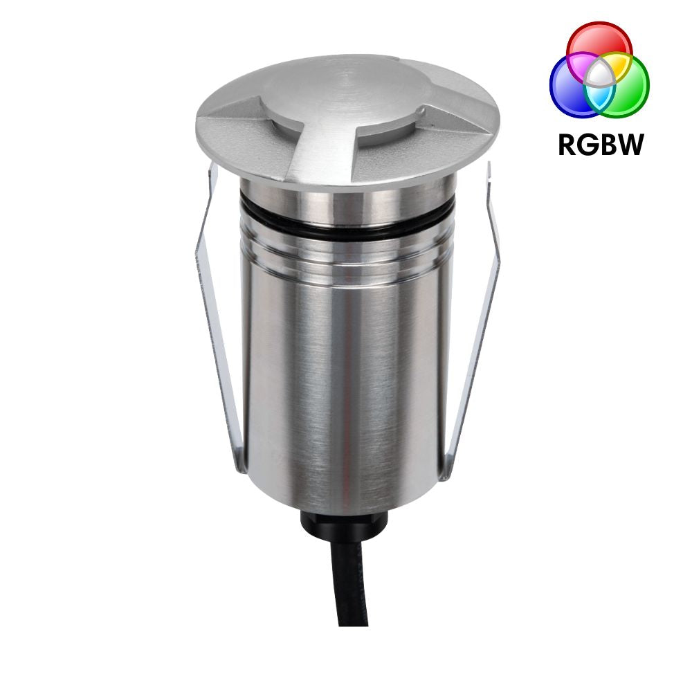 Domus EMIT-55-RGBW-STS LED Inground Light - 2.5W, 24V DC, 55mm, RGBW, IP67, Recessed, Stainless Steel - DRIVER REQUIRED-Domus Lighting-Ozlighting.com.au