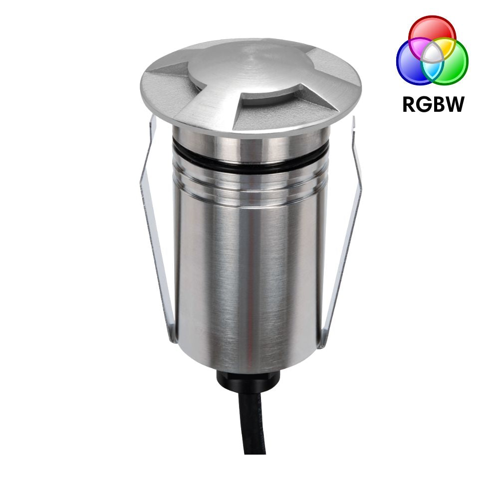Domus EMIT-55-RGBW-STS LED Inground Light - 2.5W, 24V DC, 55mm, RGBW, IP67, Recessed, Stainless Steel - DRIVER REQUIRED-Domus Lighting-Ozlighting.com.au