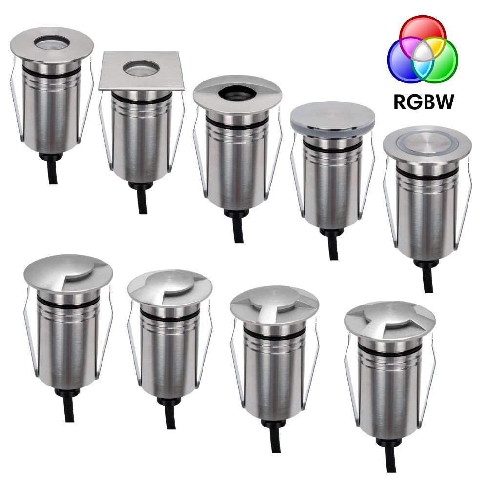 Domus EMIT-55-RGBW-STS LED Inground Light - 2.5W, 24V DC, 55mm, RGBW, IP67, Recessed, Stainless Steel - DRIVER REQUIRED-Domus Lighting-Ozlighting.com.au