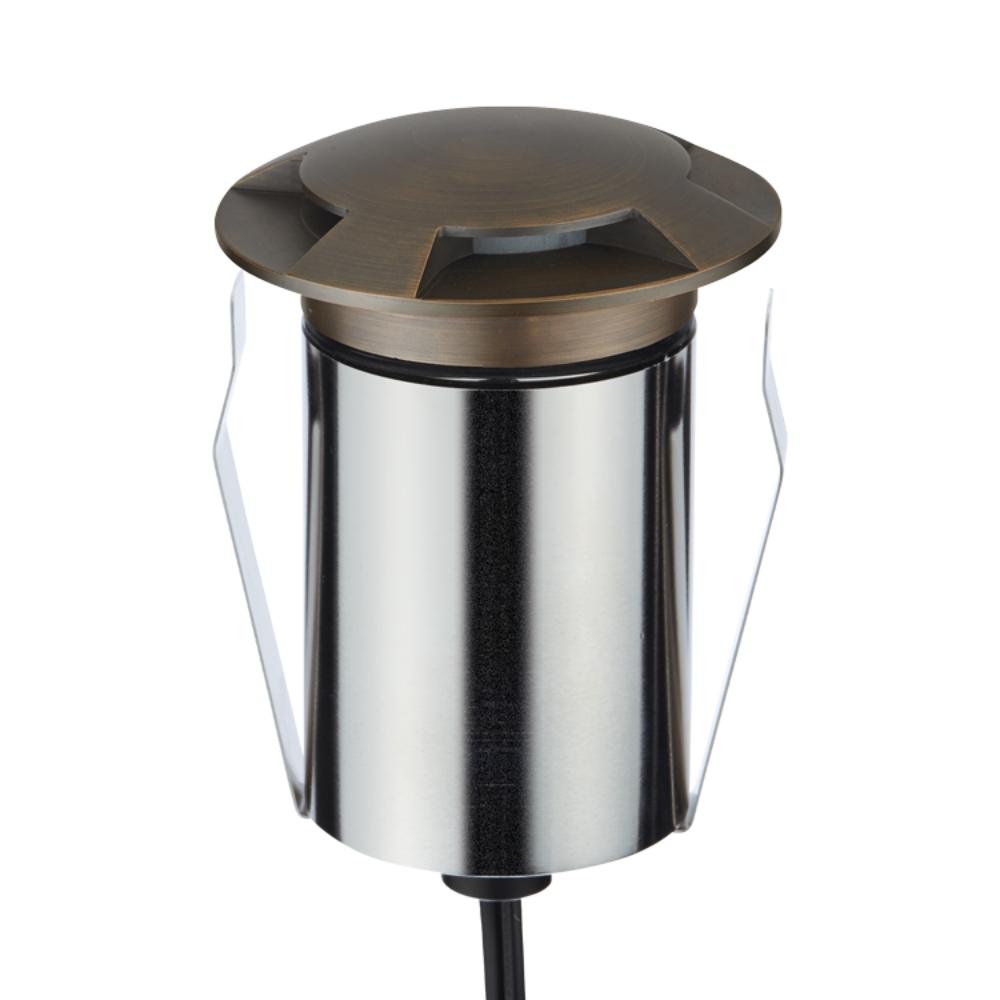 Domus EMIT-85-RGBW-AB- 6W LED 24V DC RGBW Recessed Inground Light IP67 Antique Brass - DRIVER REQUIRED-Domus Lighting-Ozlighting.com.au