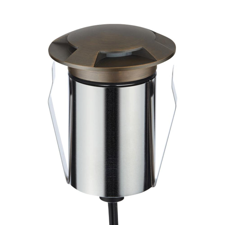 Domus EMIT-85-RGBW-AB- 6W LED 24V DC RGBW Recessed Inground Light IP67 Antique Brass - DRIVER REQUIRED-Domus Lighting-Ozlighting.com.au