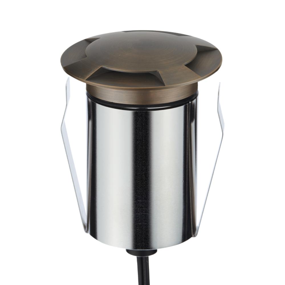 Domus EMIT-85-RGBW-AB- 6W LED 24V DC RGBW Recessed Inground Light IP67 Antique Brass - DRIVER REQUIRED-Domus Lighting-Ozlighting.com.au