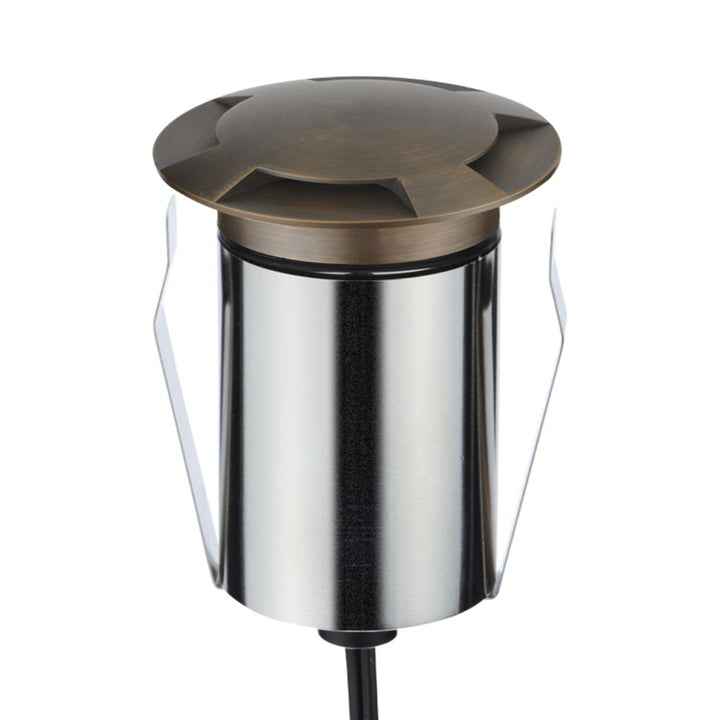 Domus EMIT-85-RGBW-AB- 6W LED 24V DC RGBW Recessed Inground Light IP67 Antique Brass - DRIVER REQUIRED-Domus Lighting-Ozlighting.com.au