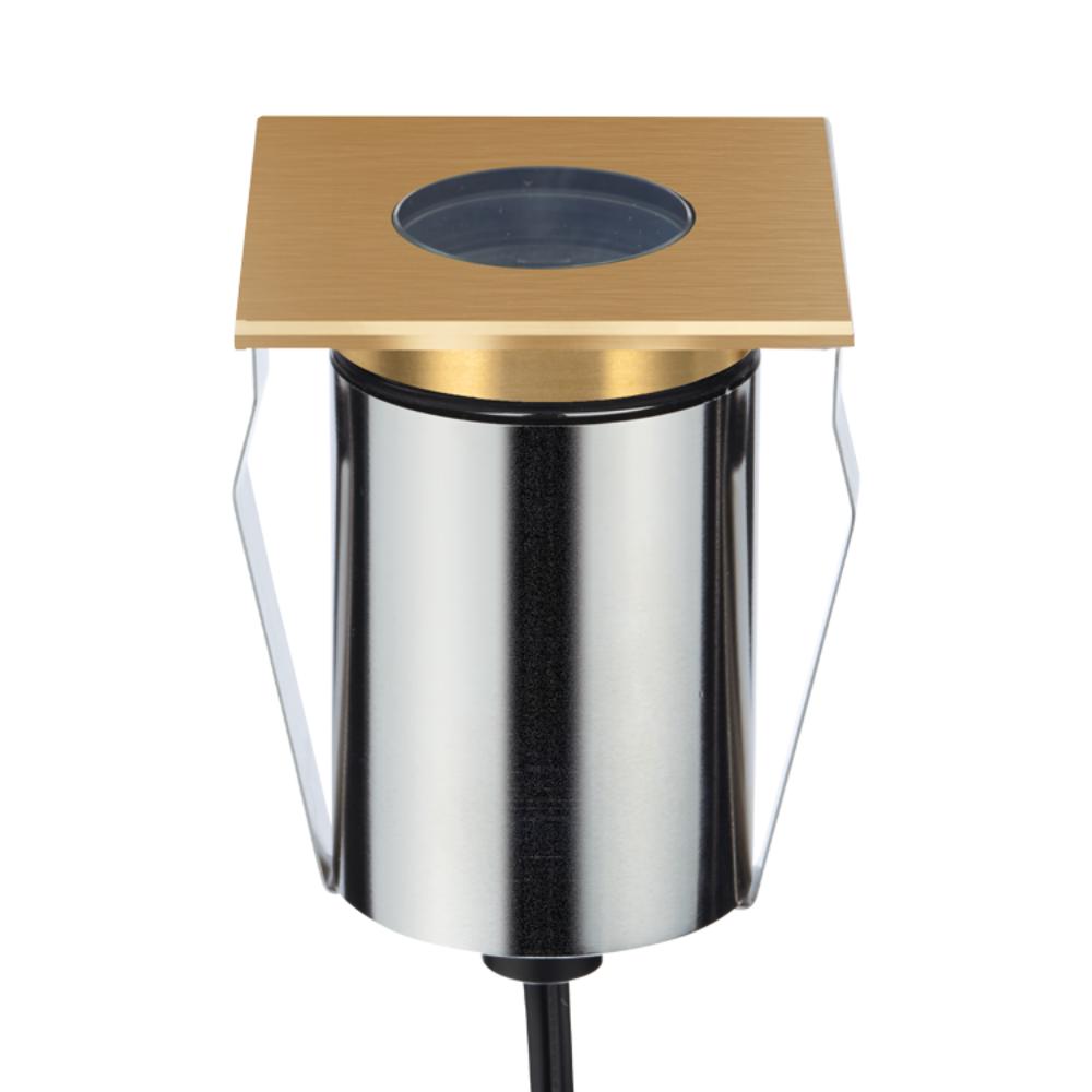 Domus EMIT-85-RGBW-BRS - 6W LED 24V DC RGBW Recessed Inground Light IP67 Brushed Brass- DRIVER REQUIRED-Domus Lighting-Ozlighting.com.au