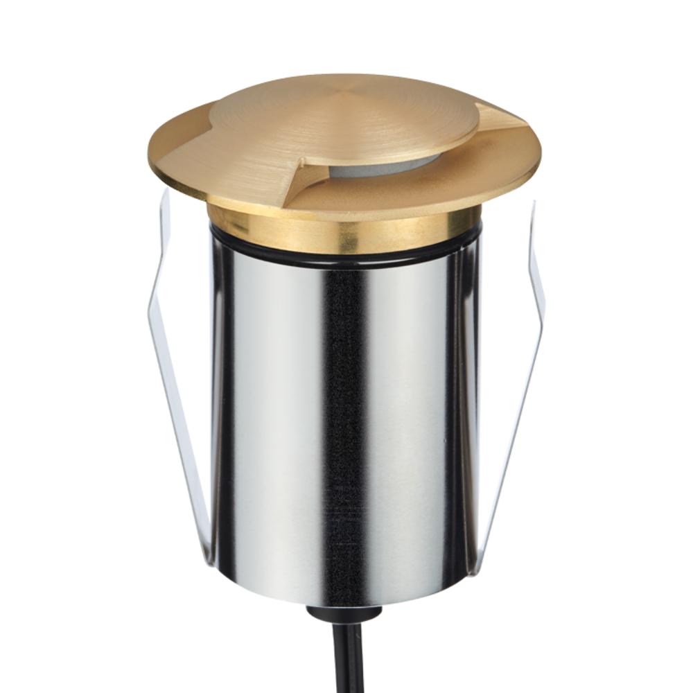 Domus EMIT-85-RGBW-BRS - 6W LED 24V DC RGBW Recessed Inground Light IP67 Brushed Brass- DRIVER REQUIRED-Domus Lighting-Ozlighting.com.au