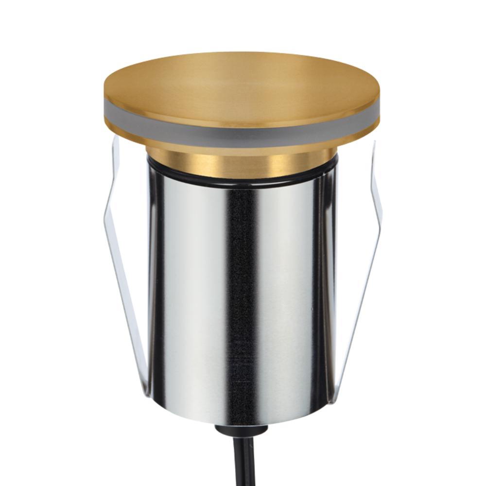 Domus EMIT-85-RGBW-BRS - 6W LED 24V DC RGBW Recessed Inground Light IP67 Brushed Brass- DRIVER REQUIRED-Domus Lighting-Ozlighting.com.au