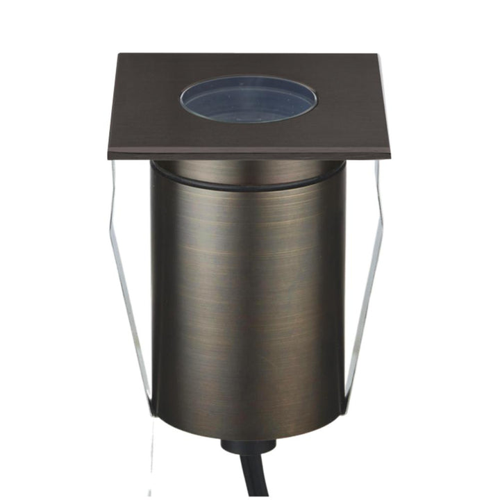 Domus EMIT-85-TRIO-AB - 6W LED 24V DC Tri-Colour Recessed Inground Light IP67 Antique Brass- DRIVER REQUIRED-Domus Lighting-Ozlighting.com.au