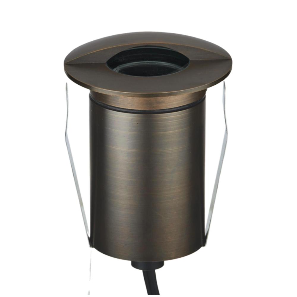 Domus EMIT-85-TRIO-AB - 6W LED 24V DC Tri-Colour Recessed Inground Light IP67 Antique Brass- DRIVER REQUIRED-Domus Lighting-Ozlighting.com.au