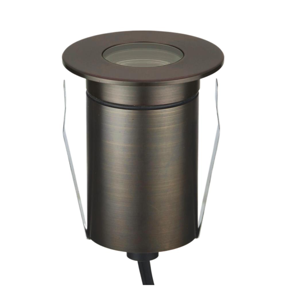 Domus EMIT-85-TRIO-AB LED Inground Light - 6W, 24V DC, Tri-Colour, IP67, Recessed, Antique Brass - DRIVER REQUIRED-Domus Lighting-Ozlighting.com.au