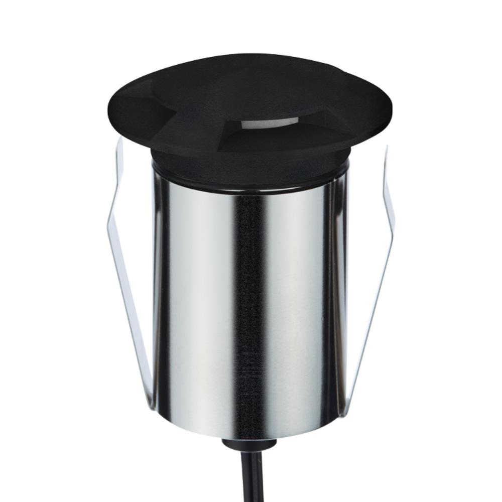 Domus EMIT-85-TRIO-BLK - 6W LED 24V DC Tri-Colour Recessed Black Inground Light IP67 Black - DRIVER REQUIRED-Domus Lighting-Ozlighting.com.au