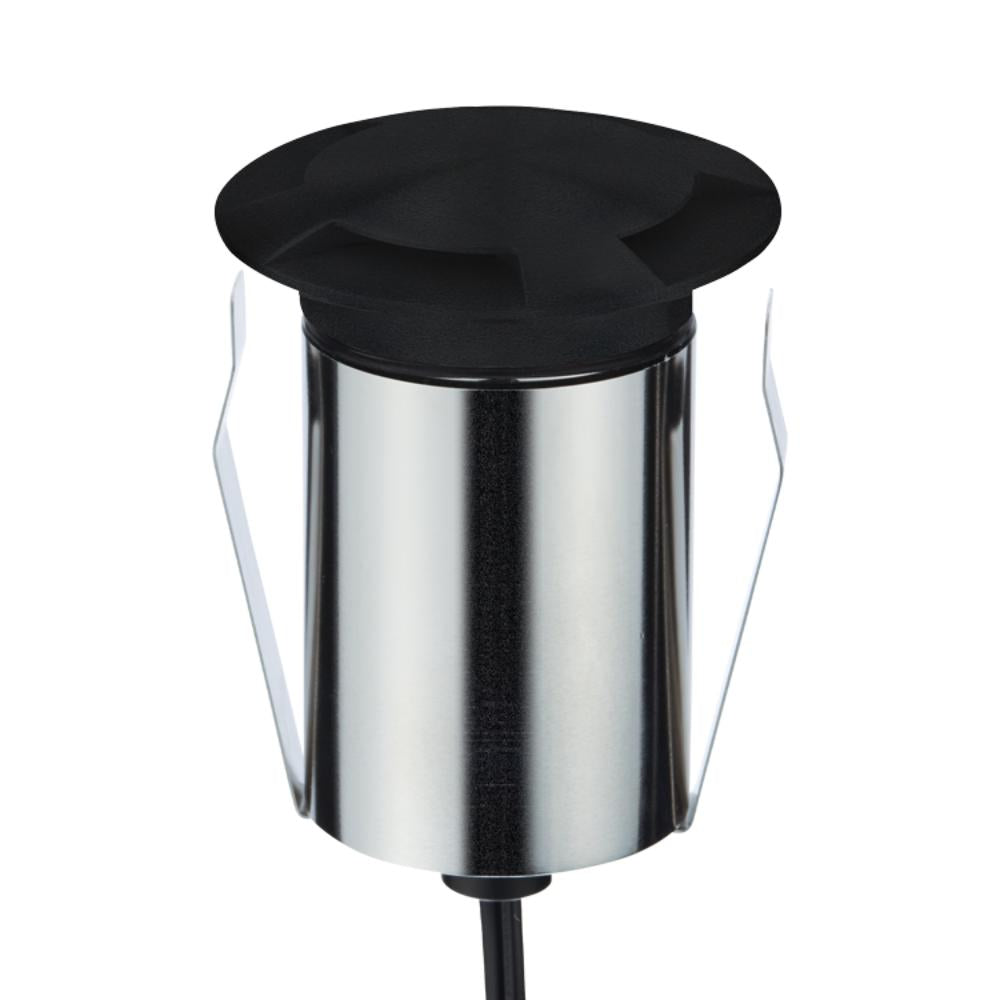 Domus EMIT-85-TRIO-BLK - 6W LED 24V DC Tri-Colour Recessed Black Inground Light IP67 Black - DRIVER REQUIRED-Domus Lighting-Ozlighting.com.au