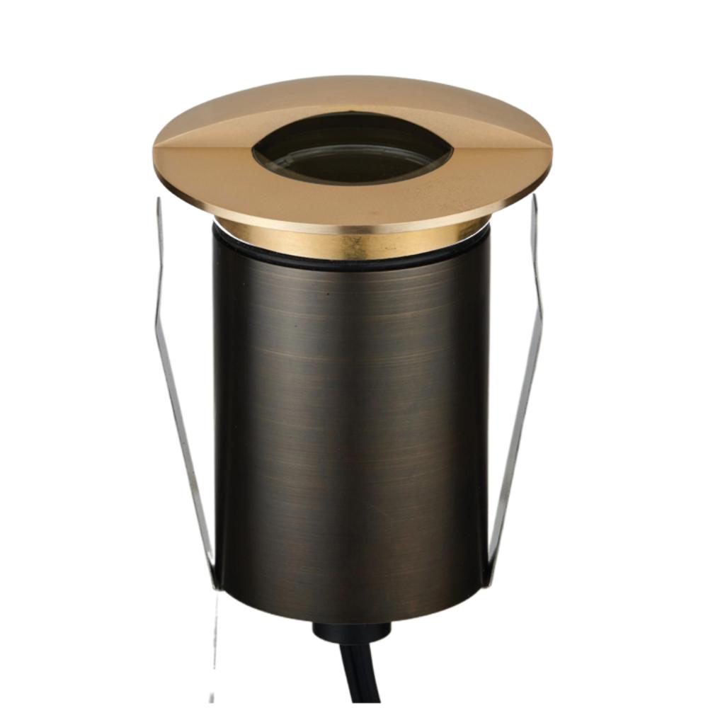 Domus EMIT-85-TRIO-BRS- 6W LED 24V DC Tri-Colour Recessed Inground Light IP67 Brushed Brass - DRIVER REQUIRED-Domus Lighting-Ozlighting.com.au