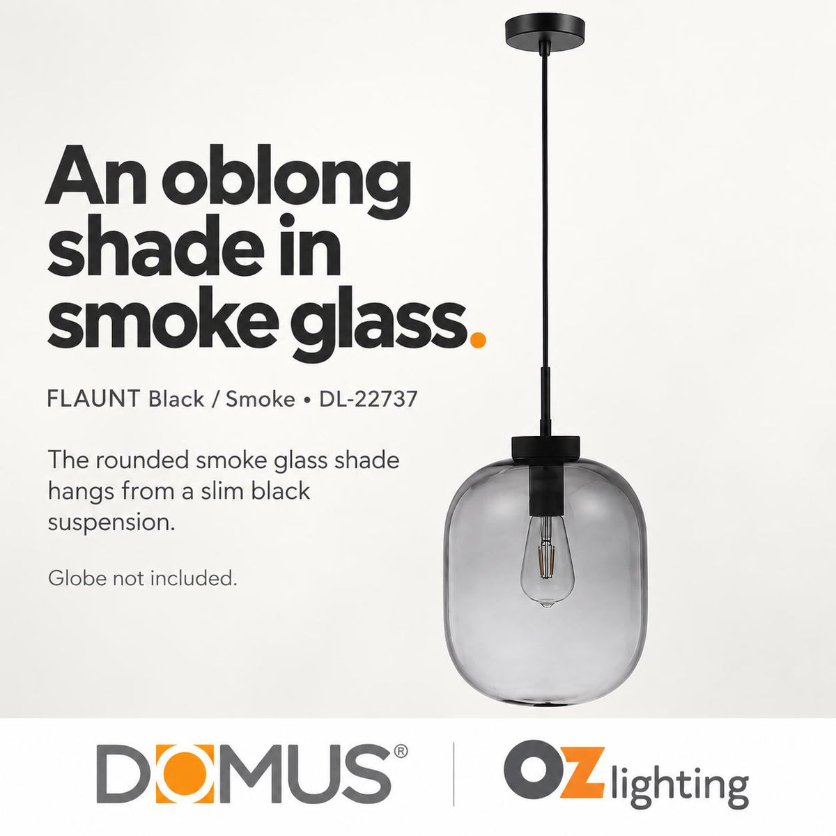 Domus FLAUNT - Clear/Opal/Smoke Glass Pendant-Domus Lighting-Ozlighting.com.au