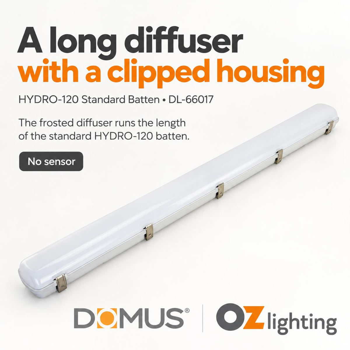 Domus HYDRO-120 LED Batten Light - 15W/30W, 1200mm, Tri-Colour, IP65, Weatherproof, Optional Sensor-Domus Lighting-Ozlighting.com.au